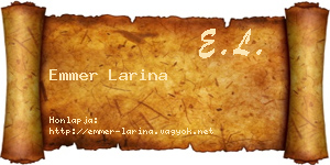 Emmer Larina névjegykártya
